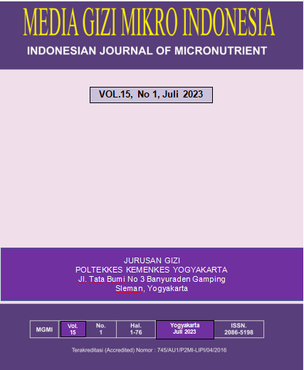 					View Vol. 15 No. 1 (2023): Media Gizi Mikro Indonesia (MGMI)
				