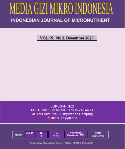 					View Vol. 15 No. 2 (2023): Media Gizi Mikro Indonesia (MGMI)
				